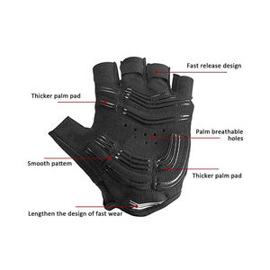 Guantes Deportivos Unisex de Medio Dedo, Transpirables, de Poliéster, con Cierre de Velcro, para Entrenamiento de Verano y Fitness - Product Image 5