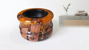 Quemador de incienso de sándalo hecho a mano, soporte decorativo aromático para incienso, ideal para el hogar, festividades, regalos, fragancia de Oud. - Product Image 2