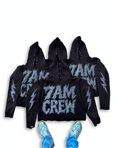 Unisex black Hoodie With puff Printed logo Regular Fit Cotton fleece washed oversized hoodie for men - Product Image 1