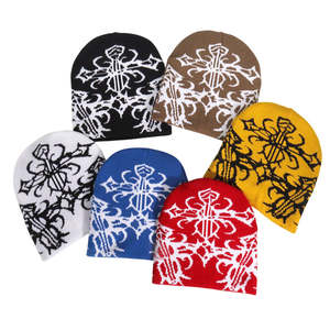 Gorros de Punto Clásicos con Diseño Jacquard, Estilo Urbano, para Hombre y Mujer, Tejidos con Estampado, Cálidos para Invierno, Gorras de Moda Urbana - Product Image 6