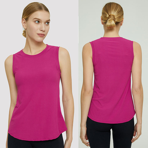Women's Running Ribbed Tank <b>Top</b> Workout Clothes Soft Sports Training Knitted Lace Tassel 100% Cotton Quick Dry Breathable Hip - Product Image 1
