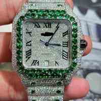 Montre de luxe au design diamanté, mouvement mécanique automatique avec bracelet en acier inoxydable, idéale pour le bureau, disponible pour les commandes en gros
