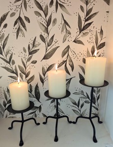 Elegant Black Metal Candle Holder Set Of 3 Suitable For Home Styling <b>Dining</b> <b>Table</b> And Everyday Decor Use Durable Design - Product Image 6