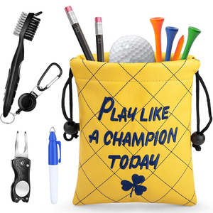 Bolsa de cuero hecha a mano para equipo de golf, diseñada para viajes, torneos y organización en campos de golf, a precio asequible. - Product Image 1