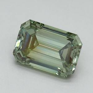 Diamant vert vif fantaisie taille émeraude cultivé en laboratoire, certifié IGI, diamant vert non monté pour bague de fiançailles personnalisée 1-5 carats VVS VS - Product Image 4