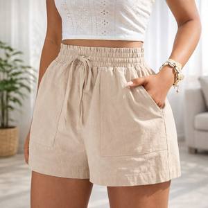 Shorts Deportivos de Doble Capa para Mujer, con Bolsillo con Cremallera, Secado Rápido, Cómodos, de Algodón, para Entrenamiento Atlético, Venta al Por Mayor, Bangladesh - Product Image 1