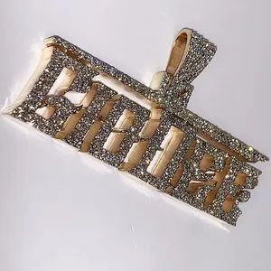 Tishya Diamond Women's Moissanite Gold Plated Jesus Cross Pendant Sterling <b>Silver</b> Hip Hop Iced Religious Necklace <b>Charm</b> Luxury - Product Image 3