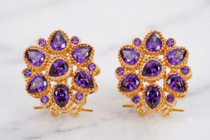 Wholesale Fashion Jewelry Gold Plated <b>Crystal</b> Flower <b>Stud</b> <b>Earrings</b> Micro Pave CZ Stone Statement <b>Earrings</b> for Women Wedding - Product Image 6