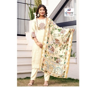 Traje Kurti Étnico de Diseñador para Mujer, Atuendo Tradicional y Elegante para Fiestas, Bodas y Oficina, Corte Elegante - Product Image 1