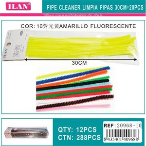 Detergente per tubi Iln 30 cm giallo fluorescente 20 pezzi per lavori artigianali - Product Image 3