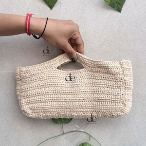 มาใหม่โครเชต์ฤดูร้อนชายหาดฟางกระเป๋าโบฮีเมียน Handmade ผู้หญิงคอลเลกชันสไตล์กระเป๋าหญ้าทะเลกระเป๋าสแควร์ - Product Image 1