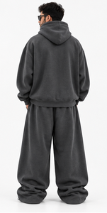 Ensemble sweat-shirt surdimensionné personnalisé et pantalon de survêtement à jambes larges |   Survêtement streetwear lourd pour hommes - Product Image 5