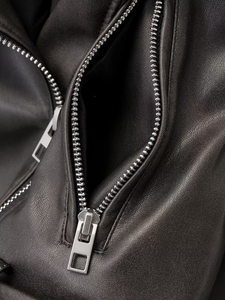Women Pu <b>Jacket</b> <b>Long</b> Sleeve Zipper Autumn Clothing Street Pu <b>Leather</b> Short Coat Motorcycle Clothing <b>Leather</b> <b>Jacket</b> - Product Image 5