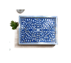 Bandeja de diseño recién elaborado con incrustaciones de nácar, bandeja de servir de nácar, bandeja de MDF, bandejas decorativas, bandeja de resina a un precio muy razonable. - Product Image 1