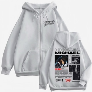 Sudadera con capucha unisex personalizada con estampado gráfico retro de leyendas del pop, al por mayor, estilo hip hop, oversize, de forro polar de 370 g, estampada en serigrafía. - Product Image 4