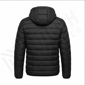 Veste matelassée pour hommes avec logo personnalisé des plus tendances du service OEM grande taille de haute qualité pour l'hiver à l'extérieur avec col montant pour hommes - Product Image 3