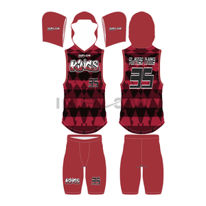 Conjunto de Camiseta de Baloncesto INFLOW para Hombre, Cuello en V, Sublimada, Transpirable, Antibacteriana, de Poliéster que Absorbe la Humedad - Product Image 1