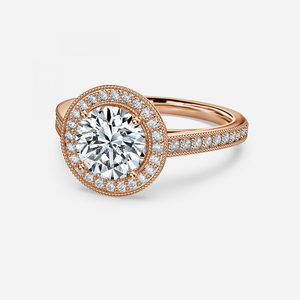 แหวนแต่งงาน/หมั้นทรงคลาสสิกประดับเพชรโมอิสซาไนต์ ดีไซน์มิลเกรน ชุบแพลตตินั่ม เงินแท้ 925 แฟชั่นทันสมัย - Product Image 5