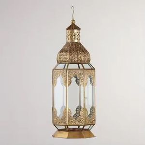 Modern Metal Candle Holder <b>Set</b> Gold Glass Hurricane <b>Lantern</b> Decorative Table Centerpiece Home Wedding Decor <b>Set</b> - Product Image 3