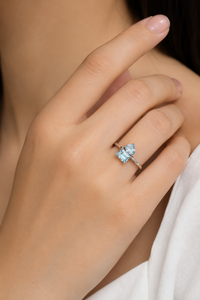 Aquamarine <b>Ring</b> in 92.5 Sterling Silver KLSR-12070 - Product Image 5