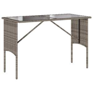 Juego de comedor de patio de 3 piezas de ratán sintético gris con cojines, conjuntos de jardín - Product Image 6