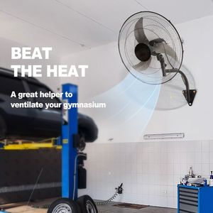 Ventilatore Industriale da Parete ad Alta Velocità da 18 Pollici, 3 Velocità, 4000 CFM, Oscillante, in Metallo, per Uso Commerciale e Residenziale, Spina AU - Product Image 3