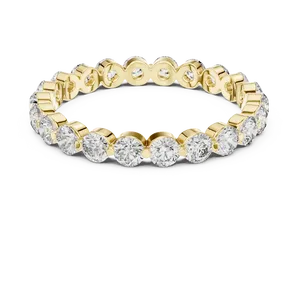 Anillo de Eternidad Grande y Redondo con Diamantes Cultivados en Laboratorio, en Oro Sólido de 10K, 14K o 18K, Unisex, Color E, Regalo de Aniversario - Product Image 1