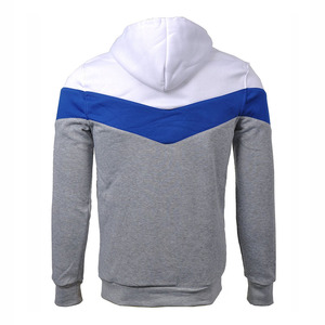 Sweat-shirt à capuche personnalisé pour homme, gris, bleu, blanc, en coton molletonné, décontracté, avec poche, collection hiver pour homme et garçon - Product Image 3