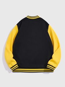 เสื้อแจ็คเก็ตวาร์ซิตี้สีดำขาวสุดอินเทรนด์ ทรงปกติ น้ำหนักเบา ปกคอพับ แฟชั่นฤดูใบไม้ร่วง - Product Image 2