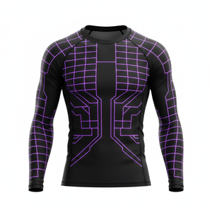 <b>Men</b> Rash Guard Long Sleeve Swim <b>Shirt</b> UV Protection Quick Dry Surfing Beach Athletic Activewear - Product Image 1