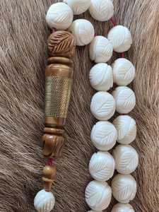 Decorative Bone Tasbih Handmade Islamic Prayer Rosary <b>Beads</b> - Product Image 5