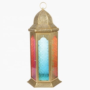 Wholesale <b>Tall</b> Gold Metal Moroccan Candle <b>Lantern</b> for Home and Events Decoration - Product Image 4