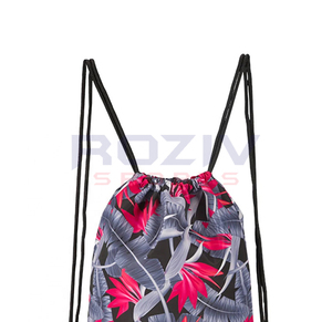 Sac à dos de sport de voyage écologique de haute qualité en gros, imprimé par sublimation, avec cordon de serrage, logo personnalisé, en tissu polyester imperméable - Product Image 6