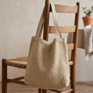 Bolso de hombro tejido a mano para verano, sencillo y suave, para ropa, compras, viajes, mercado, de la India. - Product Image 1
