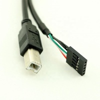 Câble USB à angle droit B mâle personnalisé avec prise CC 3.5mm et connecteur Dupont 4 broches pour imprimante électronique et ordinateur