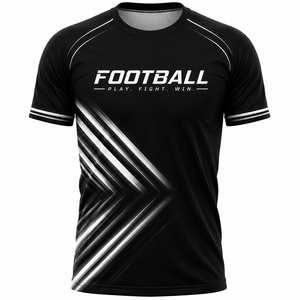 Maillot de football rétro personnalisé pour homme, style streetwear estival, en polyester imprimé, fourni par l'usine, personnalisable, avec tennis gonflable en PVDF - Product Image 2