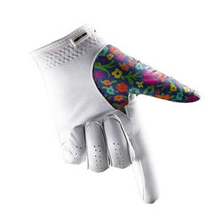 Gants de golf en cuir Cabretta pour hommes, gants de golf avec logo imprimé, cuir véritable antidérapant pour hommes et femmes, main gauche, sport - Product Image 5