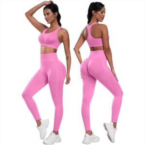 Nouvel arrivage 2026 : Ensemble de yoga 3 pièces personnalisé pour femme – Tenue de sport respirante et extensible dans les quatre sens - Product Image 5