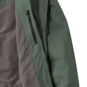 Blouson bomber vert pour homme, couleur unie, col rabattu, fermeture éclair, vêtement décontracté pour l'automne, coupe classique, matière polyester - Product Image 3