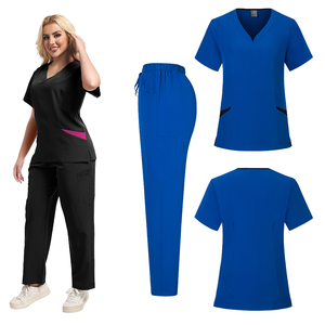 Uniformes Médicos Personalizados con Cierre de Cremallera, Uniformes Dentales de Bajo Precio, Unisex, 94% Poliéster, 6% Elastano - Product Image 4