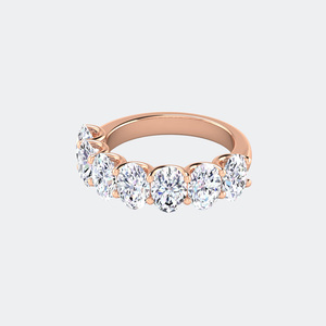 แหวนครึ่งวงกลมทรงรี 5.25CTW ประดับเพชรแบบ Prong Set - Product Image 6