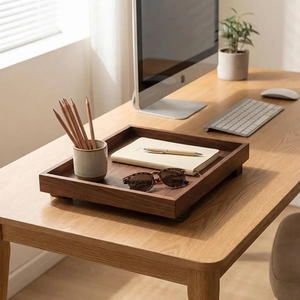 Bandeja de Servir de Madera Hecha a Mano, Ecológica, Duradera, Diseño Moderno para Comida, Bebidas, Té, Café, Desayuno, Cocina y Hogar - Product Image 5