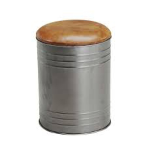 Taburete de Tambor Metálico Decorativo Moderno con Relieve, Acabado Cobre Antiguo, Material de Hierro, Mesa Auxiliar Redonda, Mueble Decorativo para el Hogar en Oferta - Product Image 3