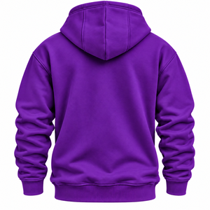 Sudadera con Capucha Morada Unisex, Informal, con Bolsillo Tipo Canguro, Hombros Caídos, Fabricante de Ropa Personalizada - Product Image 3