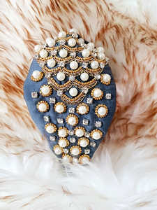 ผ้าโพลีเอสเตอร์คุณภาพสูงลายดอกไม้ปักลูกปัดหลากสี ดีไซน์เนอร์ปี 2025  แบบปรับแต่งอักษรย่อส่วนตัว เป็นมิตรกับสิ่งแวดล้อม สำหรับผู้หญิง - Product Image 5