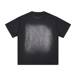 Men's Oversized Heavyweight Cotton Casual Streetwear T-Shirt Sun Faded Plain Blank Top Custom Logo Printing Unisex Hip Hop Style - Product Image 1