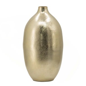 Minimalist Brass Tabletop <b>Vase</b> Handmade Metal Decorative Home Interior Design Artistic <b>Vase</b> for Modern Living Room Decor - Product Image 3