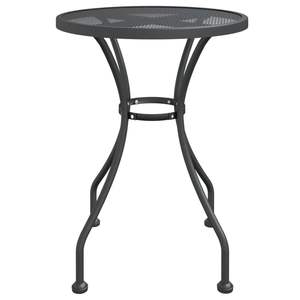 Ensemble de salle à manger de jardin compact et pliable en métal expansé anthracite – Mobilier d'extérieur élégant - Product Image 5