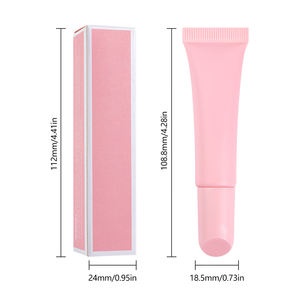 Gloss à lèvres liquide hydratant, waterproof, végan, marque privée, teinté, aromatisé aux fruits, 6 couleurs, tube rose - Product Image 6