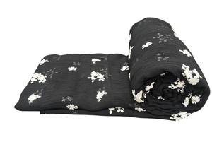 Tissu en Chiffon Noir Premium Imprimé Respirant Léger en Fil Peigné Tissé pour Robes, Saris et Dupattas Femme et Fille - Product Image 3